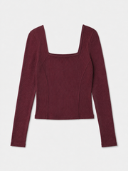 Contour Square-Neck Top — back garment view