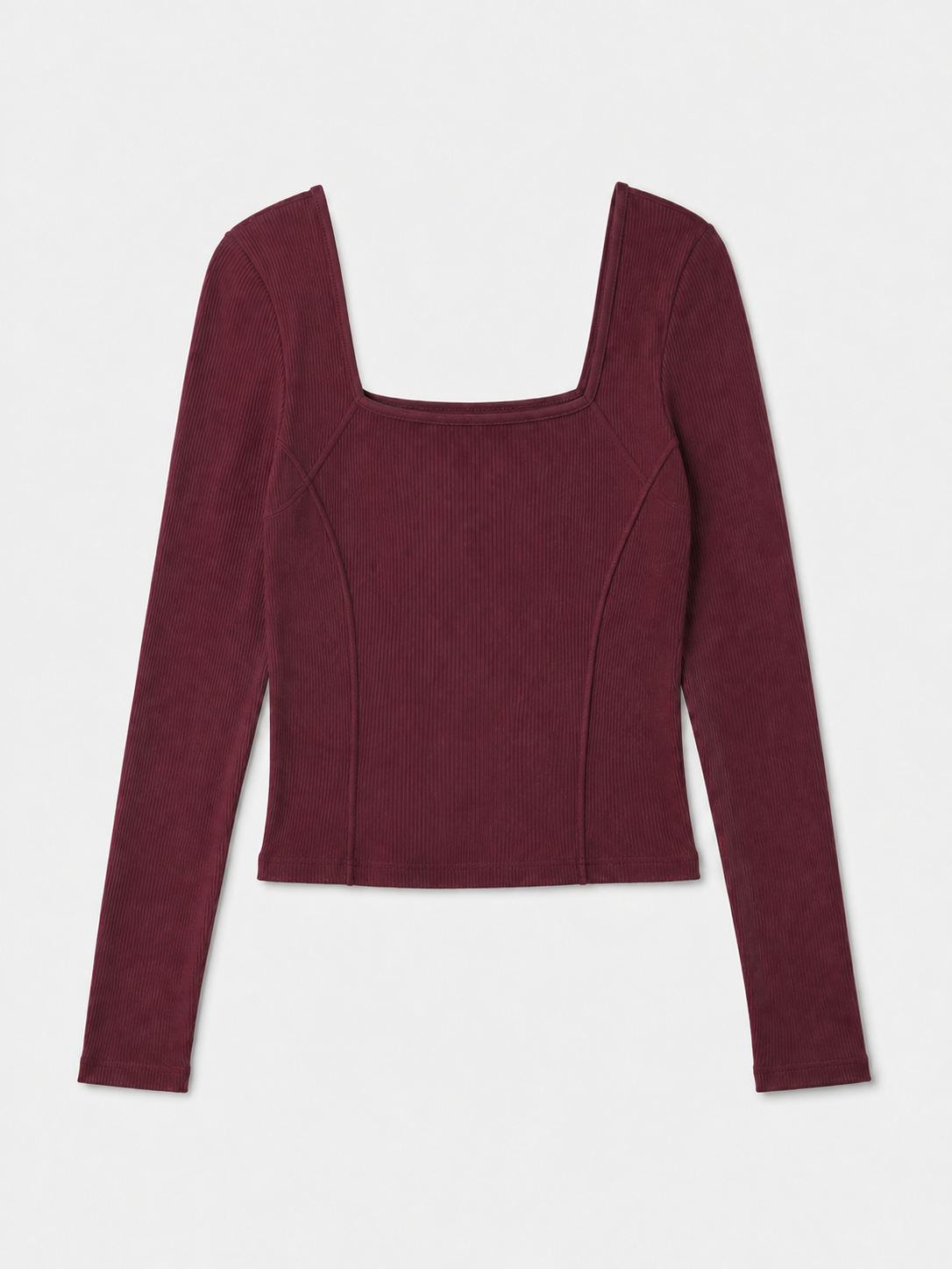 Contour Square-Neck Top — back garment view