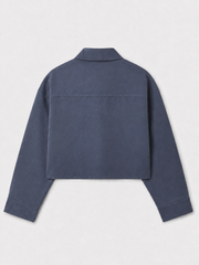 Frame Cropped Overshirt — back garment view