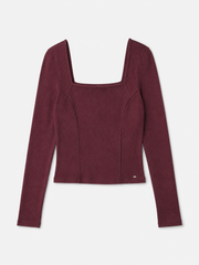 Contour Square-Neck Top — front garment view