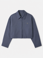 Frame Cropped Overshirt — front garment view