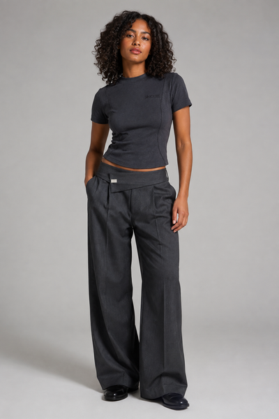 Wrap-Waist Trouser — original women’s studio outfit concept
